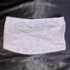 Grey Strapless Top